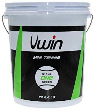 Uwin Tennisbälle Level 1 Jugend Gummi Filz grün 72 Stück