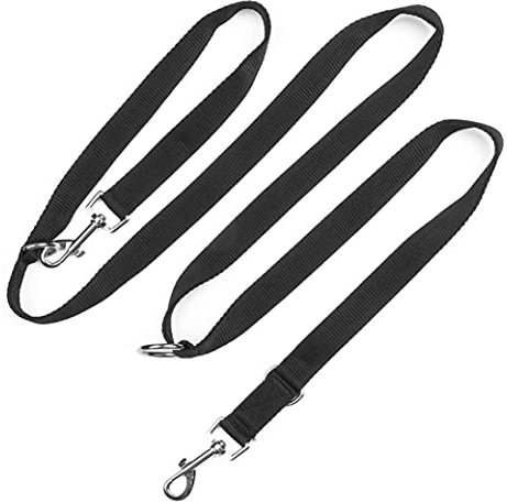Training Lead For Dogs Double Ended Dog For Head Collar Durable Safety Training Lead Hands Free Dog Leash adjustable to 4 different lengths(8.5ft/2.5m)