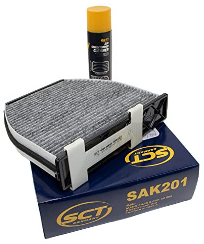 Innenraumfilter SAK201 + Klimaanlagen Reiniger 520 ml MANNOL