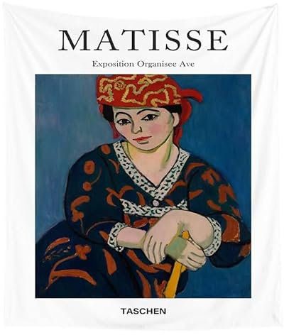 EHOMERY Tapiz Pared Barato Tapices De Pequeños Vistoso Pintura Al Oleo Matisse Tela Papel Esquina para Decoración Sala Estar del Dormitorio 150X150Cm