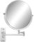 FFowcye 9 Wall Mounted Makeup Mirror, 1x/7x Magnifying Shaving Mirror, Double Sided Bathroom Shower Mirror with Extendable Arm, 360° Swivel for Precise Makeup & Vanity, Chrome Finish (No Light)