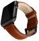 Archer Watch Straps - Uhrenarmbänder aus Hochwertigem Genarbtem Leder für Apple Watch (Cognac/abgestimmtes Garn, Space Grau, 44/45/46/49mm)