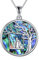 AOBOCO Lebensbaum Abalone Halskette 925 Silber Schmuck Baum des Lebens Lebensbaum Katzen Kette Geschenke für Frauen Mädchen Verstellbar Lebensbaum Kette