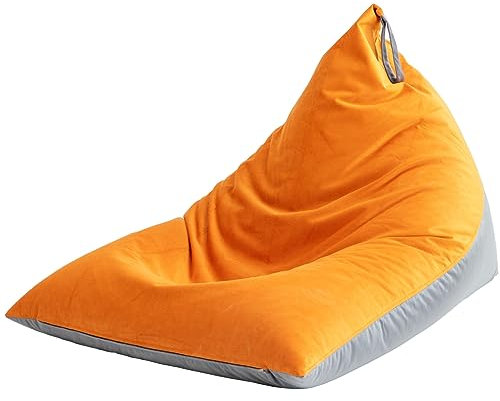 Nobildonna 1,2 m Sitzsack-Stuhlbezug (ohne Füllung) für Erwachsene, 400L extra großer dreieckiger Sitzsack-Stuhlbezug, waschbarer Sitzsack ohne Füllung, ultraweiches faules Sofa, Premium-Samtbezug