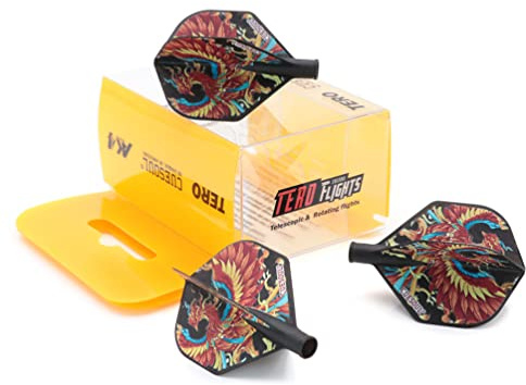 CUESOUL TERO AK4 Dart Flights Standardform mit Design mit Vier mythologischen Symbolen, 3er-Set
