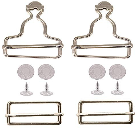 WedDecor Latzhose Schnalle & Jeans Knöpfe Metall Verstellbare Clips Strap Sliders Verschluss Verschlüsse für Hosenträger, Taschen, Hosenträger, Jumpsuit, Kleider, silber, 35mm#