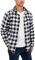 Chemisier Carreaux Coton Homme Chemise Bûcheron Western Veste à Carreaux en Flanelle T Shirt Manches Longues Casual Décontractée Classique Retro Ecossaise Gilet Blouse Blanc Noir S