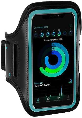 ONEFLOW Sports Armband Mobile Phone Compatible with Xiaomi Redmi A2 Arm Bag Fitness Armband Sports Running Armband Outdoor Mobile Phone Case Jogging Arm Holder Smartphone Mobile Phone Case Blue