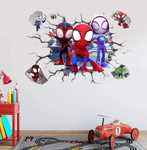 Avengers Alliance Spider Man Wunderbare Freunde Kinderzimmer Dekoration Wandtattoo Cartoon Tapete Selbstklebendes Poster Aufkleber 40,60cm