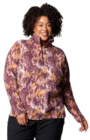 Columbia Women's Glacial 4 Print Half Zip, Moonvista Timberwild, XL