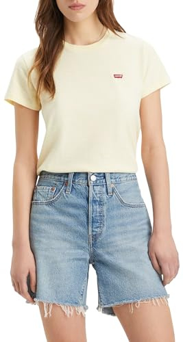 Levi's Women's The Perfect Tee- Striped Chesthit Logo T-Shirt, Tessa Stripe Anise Flower, XXS