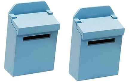 2 Stück 1 Feengarten dekor Puppenhaus Feengarten-Briefkasten Spielset aus Holz Möbel Mini-Briefkasten minihouse briefkasten Miniatur Spielzeug Requisiten Ornamente Kind Post Bambus