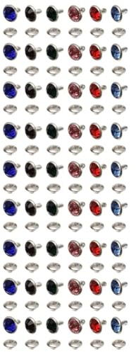 EXCEART 360 Stk Farbige Rautennieten DIY Nägel Werkzeuge Nieten für Metall Leder Strasssteine Fahrradzubehör Nagelzubehör Kristallnieten Nieten aus Strass Taschen schmücken Zucht Legierung