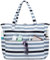 LEDAOU Grand Sac de Plage Imperméable pour Femme - Sac de Transport Résistant au Sable avec Fermeture Éclair - pour Piscine et Fitness, Rayé