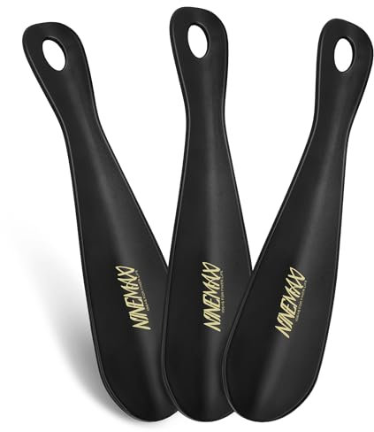 NINEMAX Chausse Pied Plastique Court, 19cm Chausse-Pied En Plastique Pratique Voyage Pour Enfant Homme Femme (Paquet de 3)