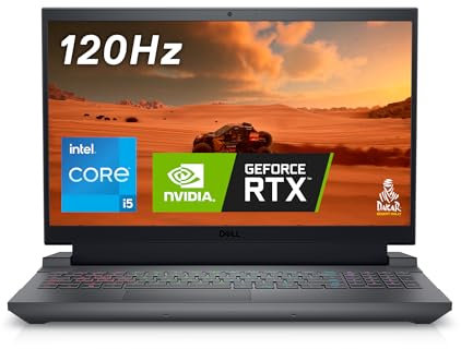 DELL G15 5530 Ordenador portátil Gaming 15.6 FHD 120Hz Display, Intel Core i5-13450HX, NVIDIA RTX 3050 6GB, 16GB RAM, 512GB SSD, Ubuntu Teclado retroiluminado QWERTY Español, Gris