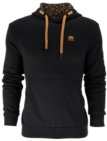 FORSBERG Hoodie Herren mit kleinem Brustlogo - Kapuzenpullover Baumwollmischung, weich & bequem, Netzgitter-Kapuze, ideal für Alltag und Freizeit