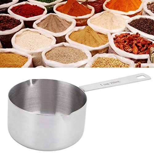 Metal Measuring Spoon Dual Spouts Cup Scoop Measure Cup Spoon (250ml) | 304 Stainless Steel, Kitchen Measuring Cup