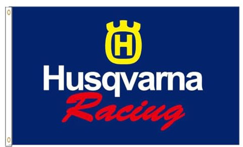 Yerchic Husqvarnas-Flagge, 90 x 152 cm, Polyester, Flagge für Garage, Zimmer, Männerhöhle