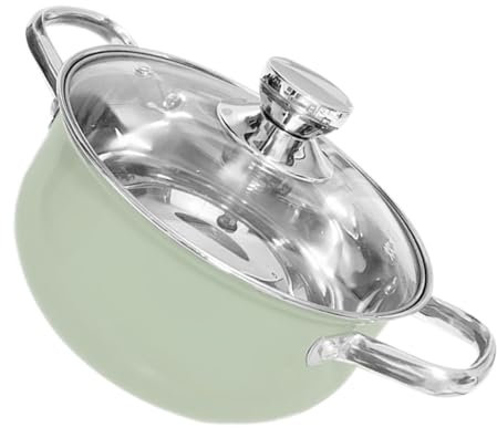 OFFSCH Stainless Steel Soup Pot Double Handles Suitable for Cooking Pot and Kitchen Use Includes Saucepan Lid for Versatile Use