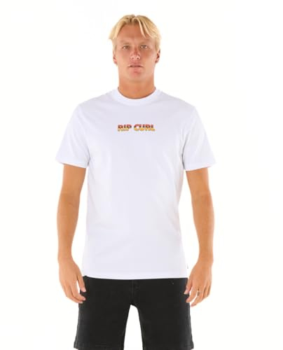 Rip Curl Herren-T-Shirt, kurzärmelig, Rundhalsausschnitt, Normale Passform, Weiße große Mumma-Symbol, XL