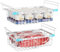 iSPECLE 2 Pack Hanging Freezer Baskets - Fit 283 to 566L Depp Freezers, Expandable Large Chest Freezer Baskets Add Space Easy Slide to Get Bottom Food, White