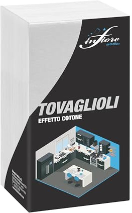 CELTEX - INFIBRA - Tovaglioli piegati - 2 veli - formato 38x38-44 confezioni per collo - colore bianco