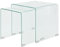 RMIHSJG Zweiteiliges Satztisch-Set aus gehärtetem Glas Transparent Coffe Table Wohnzimmertisch Beistelltisch Couch Coffee Table für Schlafzimmer Wohnzimmer Outdoor Büro