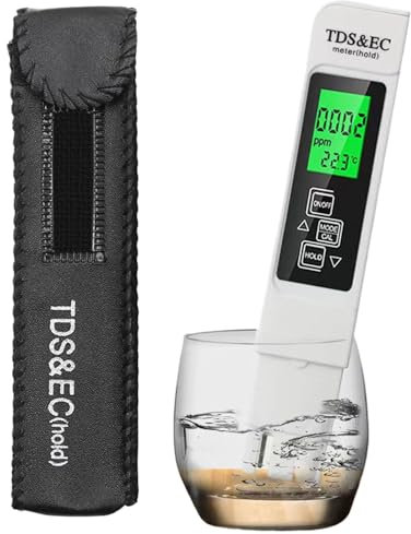 Tester di acqua potabile - Test di durezza 'acqua digitale | Misuratore di temperatura | Bere monitor di qualità | Conduttore, Aquariumtester | Strumento accurato per il dispositivo di rilevamento