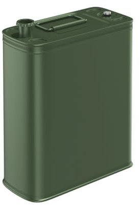 DVTFRUI Bidon D'essence Bidon De Carburant en Acier Inoxydable Épaissi Diesel Bidon De Réserve Metal Fuel Jerry Can Remplacement De Stockage De Voiture-Moto,20L