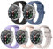 MoKo 5 Pack Sport Straps for Samsung Galaxy Watch 8 Strap 40mm 44mm/Galaxy Watch 8 Classic 46mm, Soft Silicone Replacement Band for Men Women, M/L, B+PK+STL+PL+B