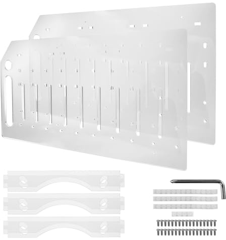 Suoumwa 3,5-Desktop-Festplattenrahmen Aus Transparentem Acryl, Mechanischer Festplattenkäfig, Externe Festplatten-Aufbewahrungsbox, 10 Ebenen