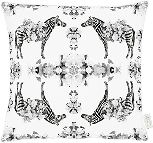APELT Zebra 46X46 89 Kissenhülle, Polyester-Baumwolle, schwarz / weiß, 46 x 46 x 0.3 cm