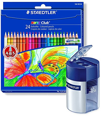 Staedtler Noris Club 144 NC24 (24er-Pack, sortiert | mit Spitzdose, 1)