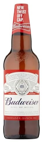 Budweiser Lager Beer Bottle, 1 x 660 ml