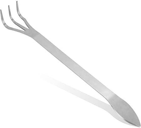 Stainless Steel 3 Prong Root Rake Pick Set,Bonsai Tool Root Pick Rake Gardening Tools