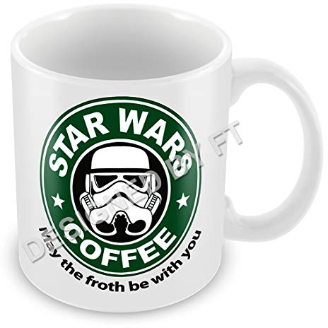 FT Star Wars, Star Coffee Ceramic White 11oz Mug by FT