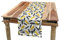 ABAKUHAUS Feder Tischläufer, Bohemian exotische Plumage, Esszimmer Küche Rechteckiger Dekorativer Tischläufer, 40 x 180 cm, Grau Gelb