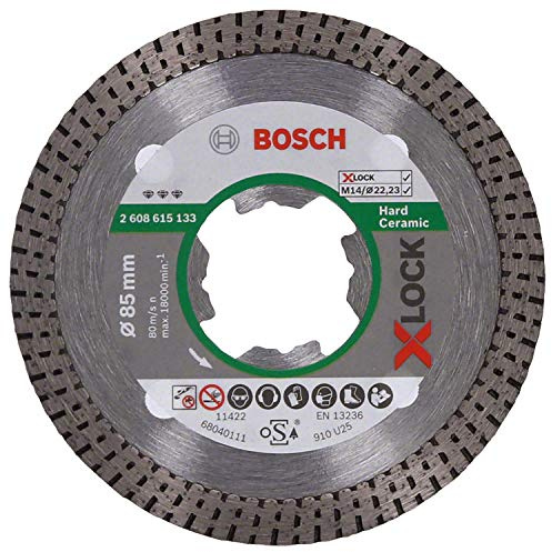 Bosch Professional 1x Diamanttrennscheibe Best (für harte Keramik, X-LOCK, Ø85 mm, BohrungsØ: 22,23 mm)