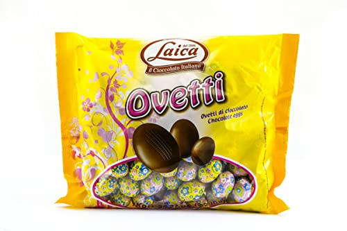 1 KG OVETTI INCARTO A FIORI CIOCCOLATO LATTE CREMA NOCCIOLA CEREALI LAICA PASQUA