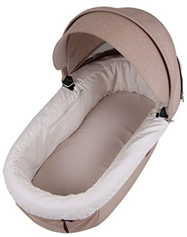 Tititnins® - Funda Capazo para Stokke Trailz/Crusi PIQUE CRUDO -Incluye aperturas asas transporte- (100% Algodón)