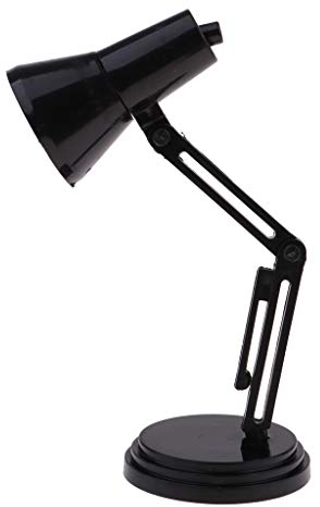 Perfeclan Puppenhaus Lampe, Schreibtischlampe Tisch Lampe Modell, 1:12 Puppenhaus Zubehör, Schwarz