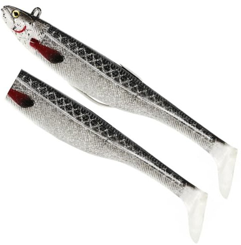 Westin Magic Minnow Jig 13cm 32g - 1 Jigkopf + 2 Gummifische, Farbe:Robo Cod