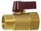 Vanne à boisseau sphérique en laiton 1/2 BSP Valve d'arrêt mâle vers femelle pour gaz naturel, air, eau, carburant (lot de 1)