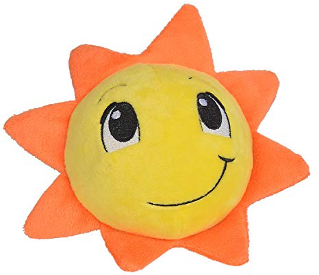 Simba 104010123 - ABC Plüsch Sonne, mit Kern und Knisterpapier, 17cm, ab den ersten Lebensmonaten