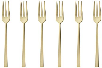 SAMBONET - Pude_ko 6 Forks S_odki rock Antique PVD Champagne