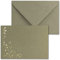 25x Weihnachts-Briefumschläge - DIN C6 - mit Gold-Metallic geprägtem Sternenregen -Farbe: Kraftpapier Grau- Nassklebung, 120 g/m² - 114 x 162 mm