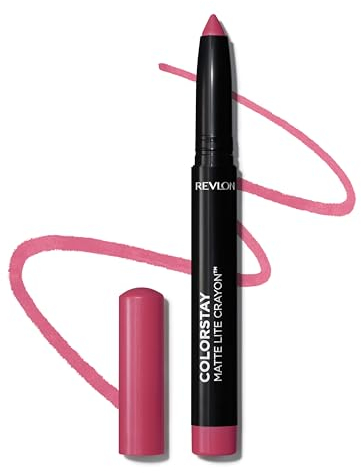 Revlon ColorStay Matte Lite Crayon, Lippenstift mit Integriertem Anspitzer, Wischfest Wasserfest und Trocknet die Lippen Nicht Aus, 006 Lift Off, 1.4 g