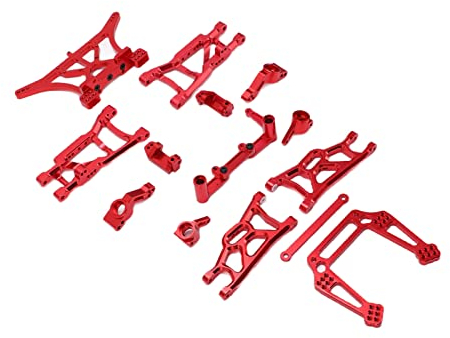 RC Querlenker Vorne Hinten, 1/10 RC Aluminiumlegierung Teile Kit Kompatibel für SLASH 2WD 1/10 Car(rot)