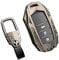 Otai Zinklegierung + TPU + Leder Autoschlüssel Hüllen für Toyota Prius Camry Corolla CHR RAV4 Prado 2016-2021 Fernbedienung Shell 2 3 Tasten (Matt)